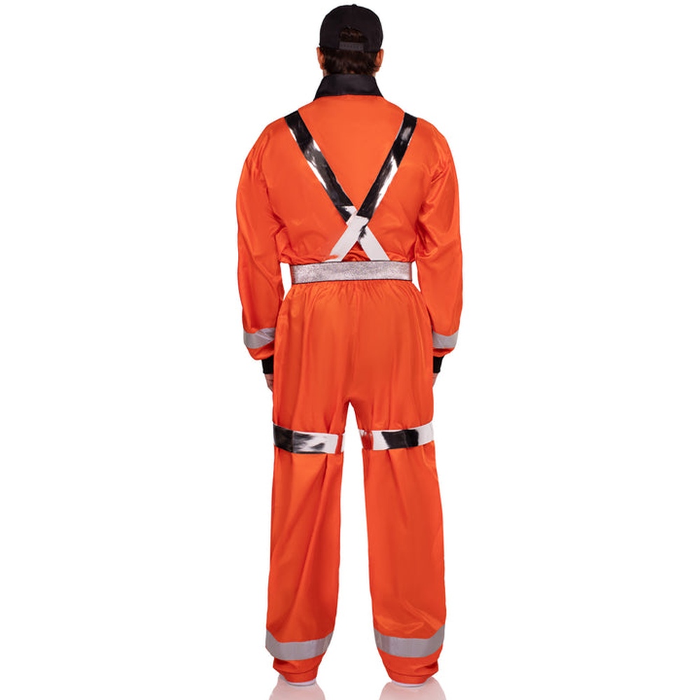 Leg Avenue - Cosmic Astronaut ZipUp Jumpsuit Kostuum - Oranje
